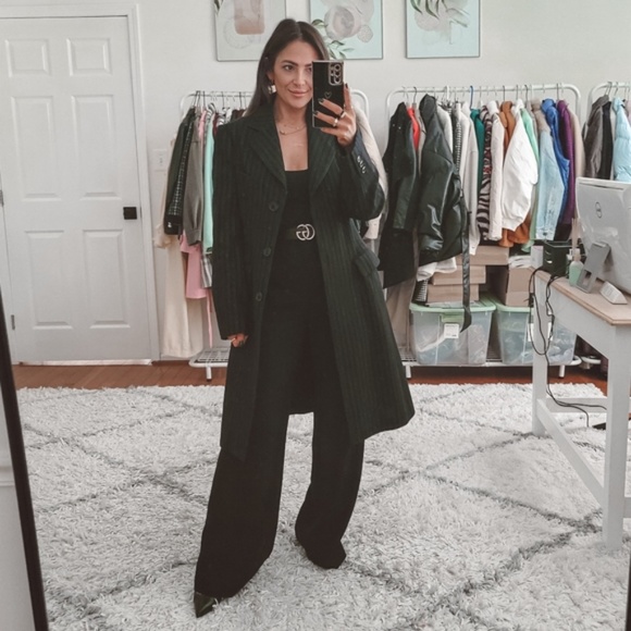 Philosophy Di Alberta Farretti Wool Pinstripe Coat sz Medium NWOT - Picture 10 of 11